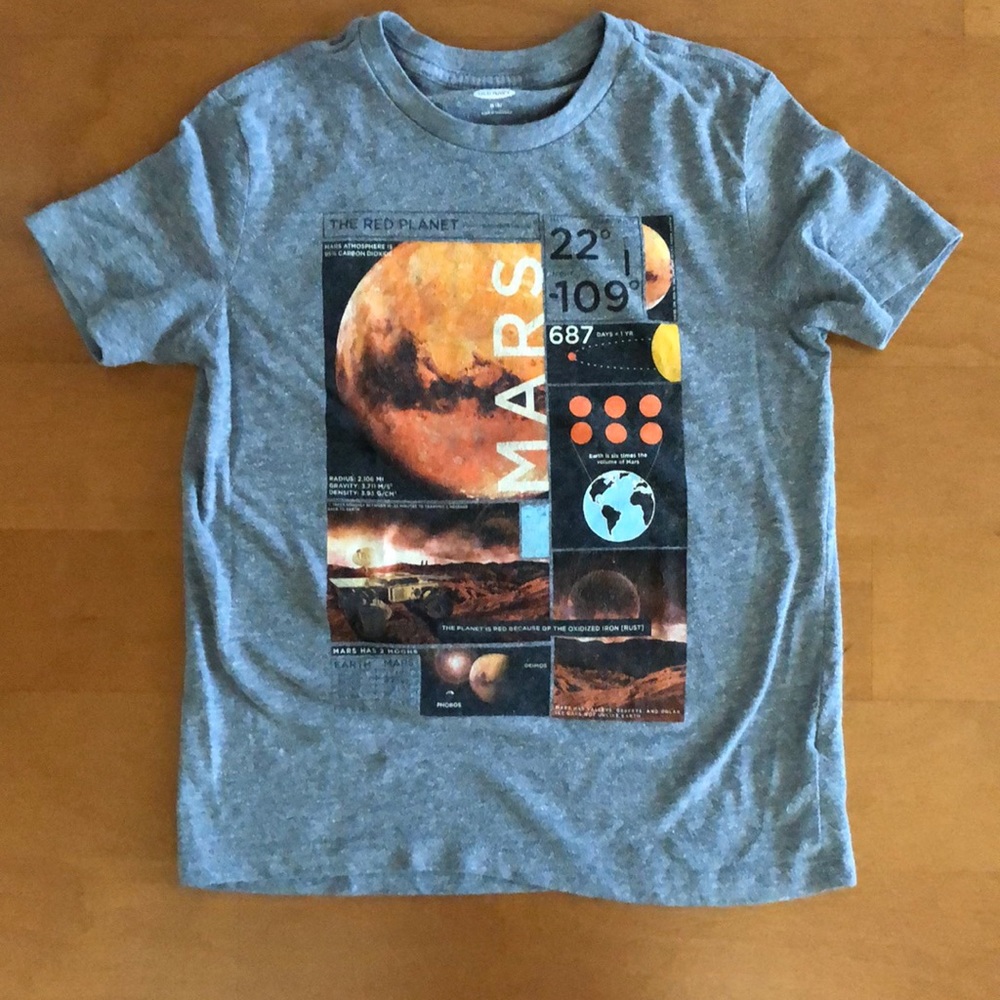 Youth size M (8) Old Navy Mars science shirt